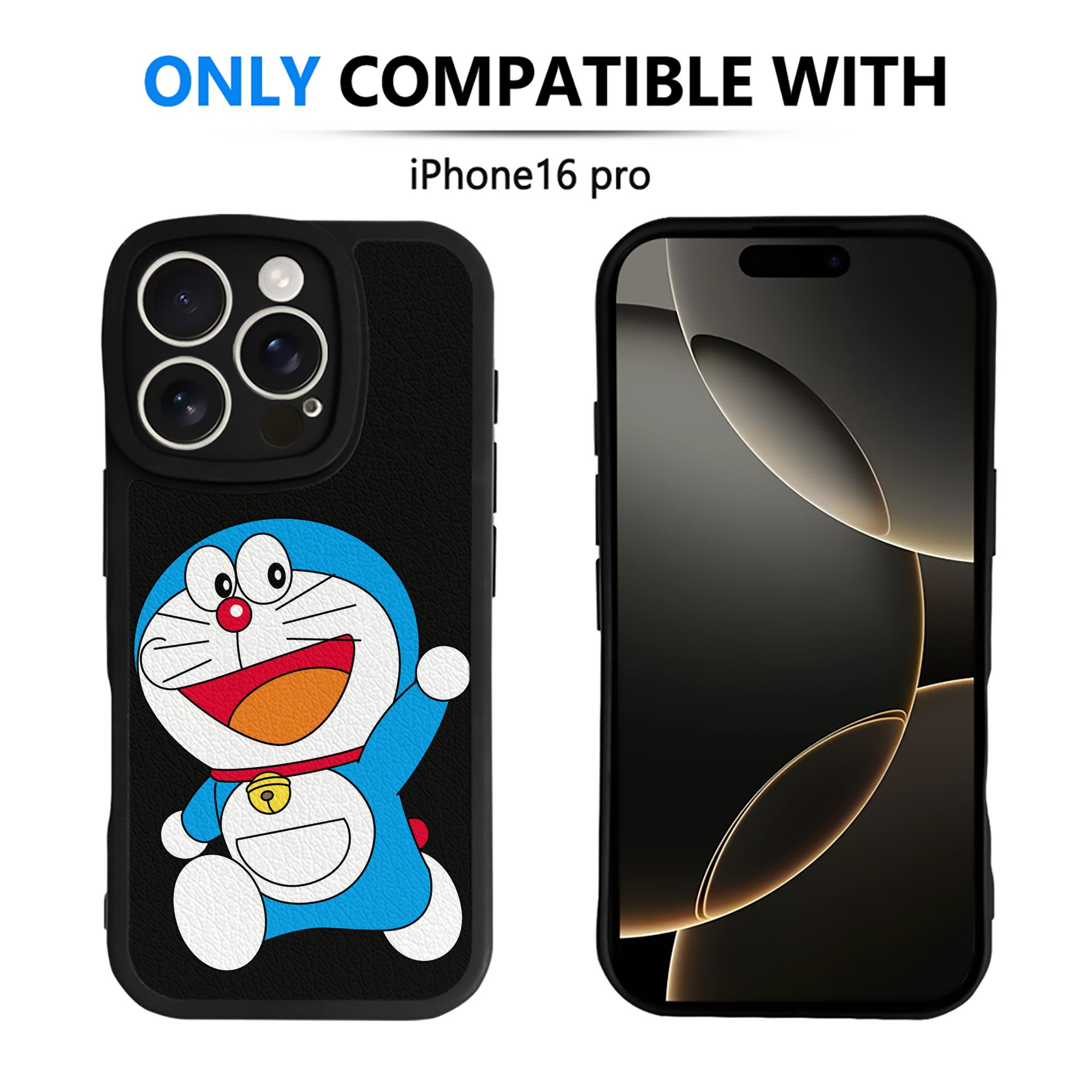 （画像用） ドラえもん Doraemon 【iPhone 16シリーズ対応】シリコンスマホケース（レザー調） 材質：シリコン
